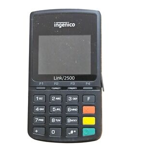Ingenico Link/2500 Black Credit Card Terminal POS Wireless Bluetooth Untested